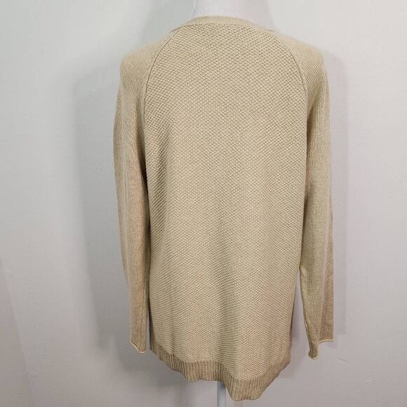 J. Jill Khaki Cardigan Size Small Tan Zip Front Cardigan Sweater - Picture 6 of 8